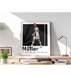 printable thomas mller poster, football print, german attacker,