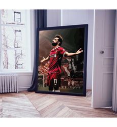 mohamed salah poster digital, mohamed salah liverpool photo,