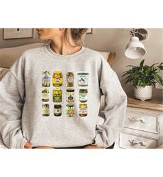 vintage canned pickles sweatshirt, pickle lovers hoodie, canning