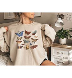 butterfly sweatshirt, butterfly crewneck, vintage butterfly crewneck, butterfly