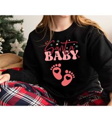 santa baby christmas pregnancy announcement shirt, maternity christmas