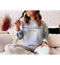 personalized mrs sweatshirt - personalised bridal shower gift