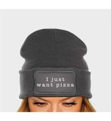 pizza beanie hat - i just want pizza