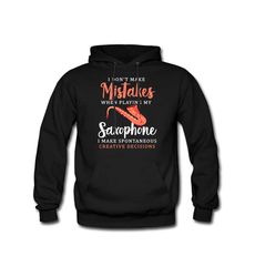 saxophonist hoodie. saxophone sweater. sax sweatshirt. jazz band