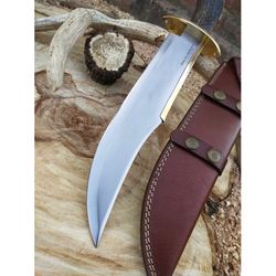 custom handmade stainless steel bowie knife with stag handle, hunting knife, best gift, birthday gift, gift for him