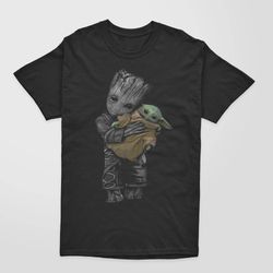 baby yoda groot t-shirt cute adults galaxy wars tee shirt top