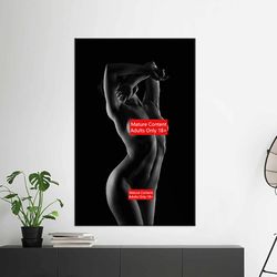 canvas wall art, 3d canvas, canvas art, erotic woman canvas, nude woman canvas art, sensual canvas print, breast canvas