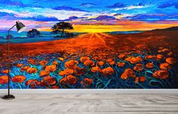 landscape wall paper, 3d wallpaper, wall painting, 3d printing, view mural, wall decor, wallpaper peel and stick wallpap