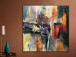 abstract emotion,abstract, emotion, vivid colors, brushstrokes, chaos, thought, introspection, imagination, warm tones,