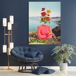 canvas art, extra large canvas print, large living room prints, poster, botanical, floral, nature art