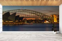 stylish 3d wallpaper, personalized wallpaper, wall covering, gift wallpaper, royal botanic garden wall decals, sydney vi