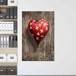 heart balloon wall decoration, heart balloon banksy glass art wall decor, banksy balloon glass decor, street wall decor,