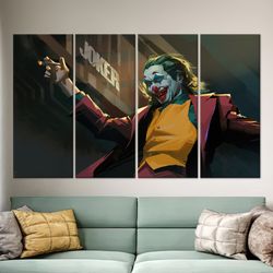 joker art, movie character glass printing, modern glass art, joker glass printing, room decor 3d canvas, gift for him gl