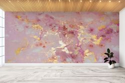 housewarming gift, pink wallpaper, gold marble wallpaper, luxury wallpaper, paper crafts ,wall covering, wallpaper paten