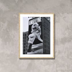 angelyne billboards photo poster framed canvas print, hollywood photographs, los angeles photos, vintage poster, artwork