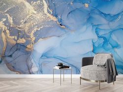 wall mural, 3d wallpaper, blue marble wallpaper, luxury wall decor, marble print, vinyl wallpaper, wall decorations, wal