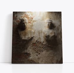 stone couple  print on canvas by hand art print on canvas ready to hang canvas  art pictures, prints, home decor, print