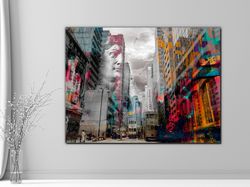 urban tapestry,cityscape art, urban photography, abstract elements, architectural fusion, vibrant colors, modern life, a