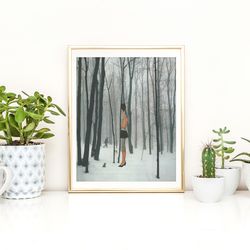 minimalist wall art, print tree art, wall decor, poster, minimalist, scandinavian art ,modern art, tree print, woodland