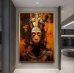 traditional african culture wall art, african abstract wall art, african tribal office art, home decor, fashion wall art