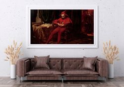 jan matejko stanczyk (1862) canvas wall art, print for gift, ready to hang, giclee home decor, bedroom decor, classic ar