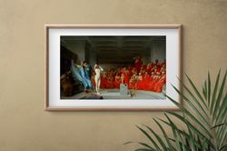 jean leon gerome - phryne before the jury print on canvas or paper, original large art, sensual wall art, canvas print,