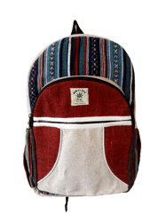 rhb79 handmade sustainable hemp & cotton mix backpack for unisex