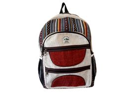 rhb71 handmade sustainable hemp & cotton mix backpack for unisex