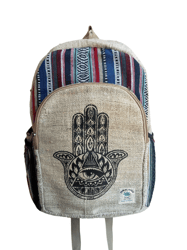 rhb40 handmade sustainable hemp & cotton mix backpack for unisex