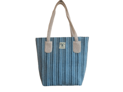 blue color-handcrafted cotton elegance - versatile side & shoulder bag for women