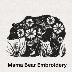 mama bear embroidery complete file