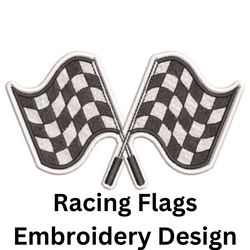 racing flags embroidery design
