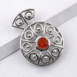 honey topaz gemstone pendant with 925 sterling silver statement pendant jewelry christmas day gift for her