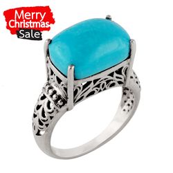 turquoise gemstone solid 925 sterling silver, designer statement ring size 7 us, christmas day, gift for her