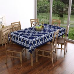indian hand block floral printed cotton tablecloth, dining table cover, overlays, wedding events party picnic gift-2