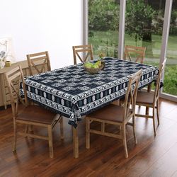 indian hand block floral printed cotton tablecloth, dining table cover, overlays, wedding events party picnic gift-7