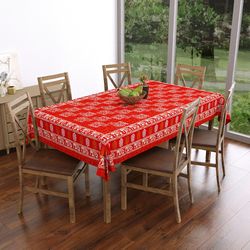 indian hand block floral printed cotton tablecloth, dining table cover, overlays, wedding events party picnic gift-14
