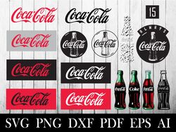 svg bundle coca cola, cut file, cnc, cricut file, vector, printable, svg, png, dxf, pdf, eps, ai, files