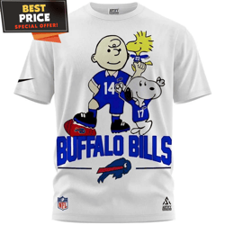 buffalo bills peanuts and snoopy white tshirt, buffalo bills gifts under 25  best personalized gift  unique gifts idea