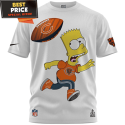 chicago bears x bart simpson football game day tshirt, chicago bears gifts for him  best personalized gift  unique gifts