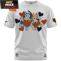 chicago bears x bluey family true fan tshirt, nfl bears gifts  best personalized gift  unique gifts idea