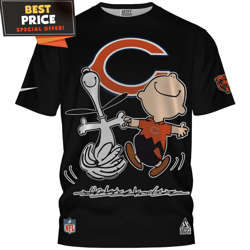 chicago bears x charlie brown and snoopy funny day tshirt, chicago bears fathers day gifts  best personalized gift  uniq