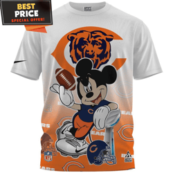 chicago bears x mickey nfl champion cup tshirt, chicago bears gifts for fans  best personalized gift  unique gifts idea