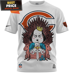 chicago bears x snoopy iron throne tshirt, best chicago bears gifts  best personalized gift  unique gifts idea