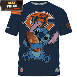 chicago bears x stitch football lover tshirt, chicago bears gifts for men  best personalized gift  unique gifts idea