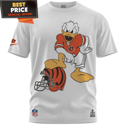 cincinnati bengals donald duck football player tshirt, unique bengals gifts  best personalized gift  unique gifts idea