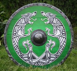 viking shield, medieval dragon shield,round shield, viking round shield, cosplay battle ready shield, viking gift