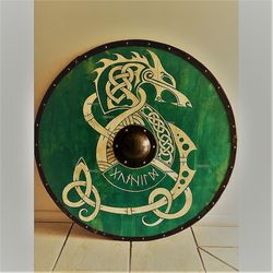 medieval viking shield, shield viking wall art gift for him/ her vikings shield, wooden viking round shield, gift him