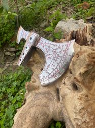 god of war kratos axe head, carbon steel forged axe head, gift axe head