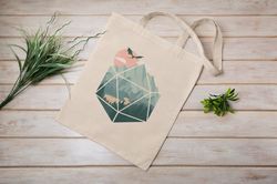 d20 scene tote bag  reusable  cotton canvas tote bag  sustainable bag  perfect christmas gift  meme movie gift  dungeons